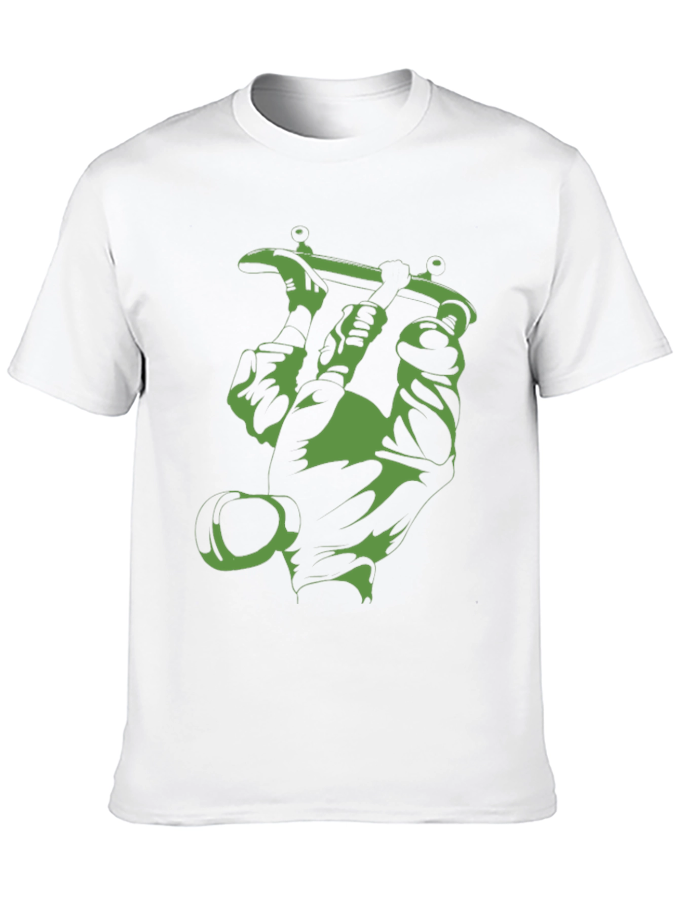 Green Tattoo Machine Graphic Tee - Black Cotton T-Shirt