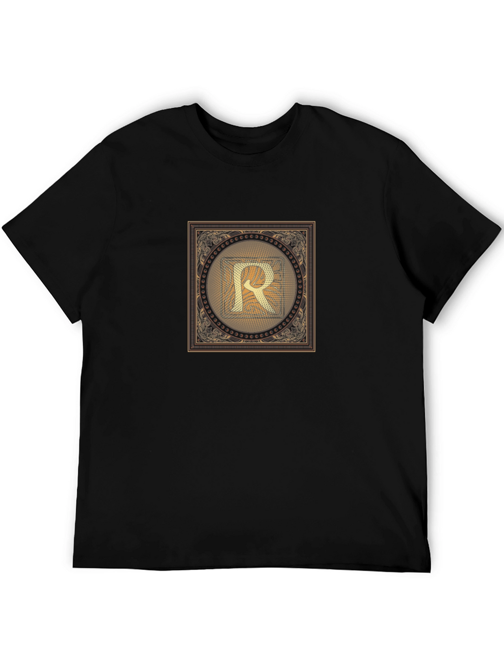 Golden Letter R T-Shirt - Stylish Graphic Tee