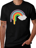 Rainbow Cloud Graphic Tee - Trendy Unisex T-Shirt