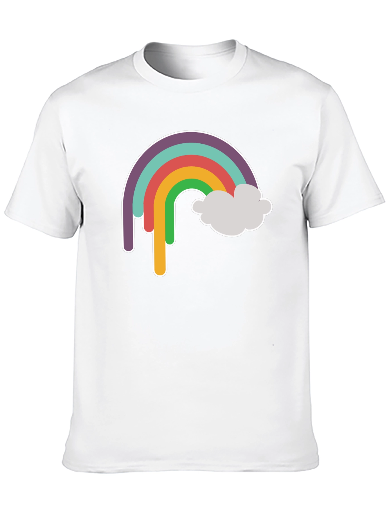 Rainbow Cloud Graphic Tee - Trendy Unisex T-Shirt