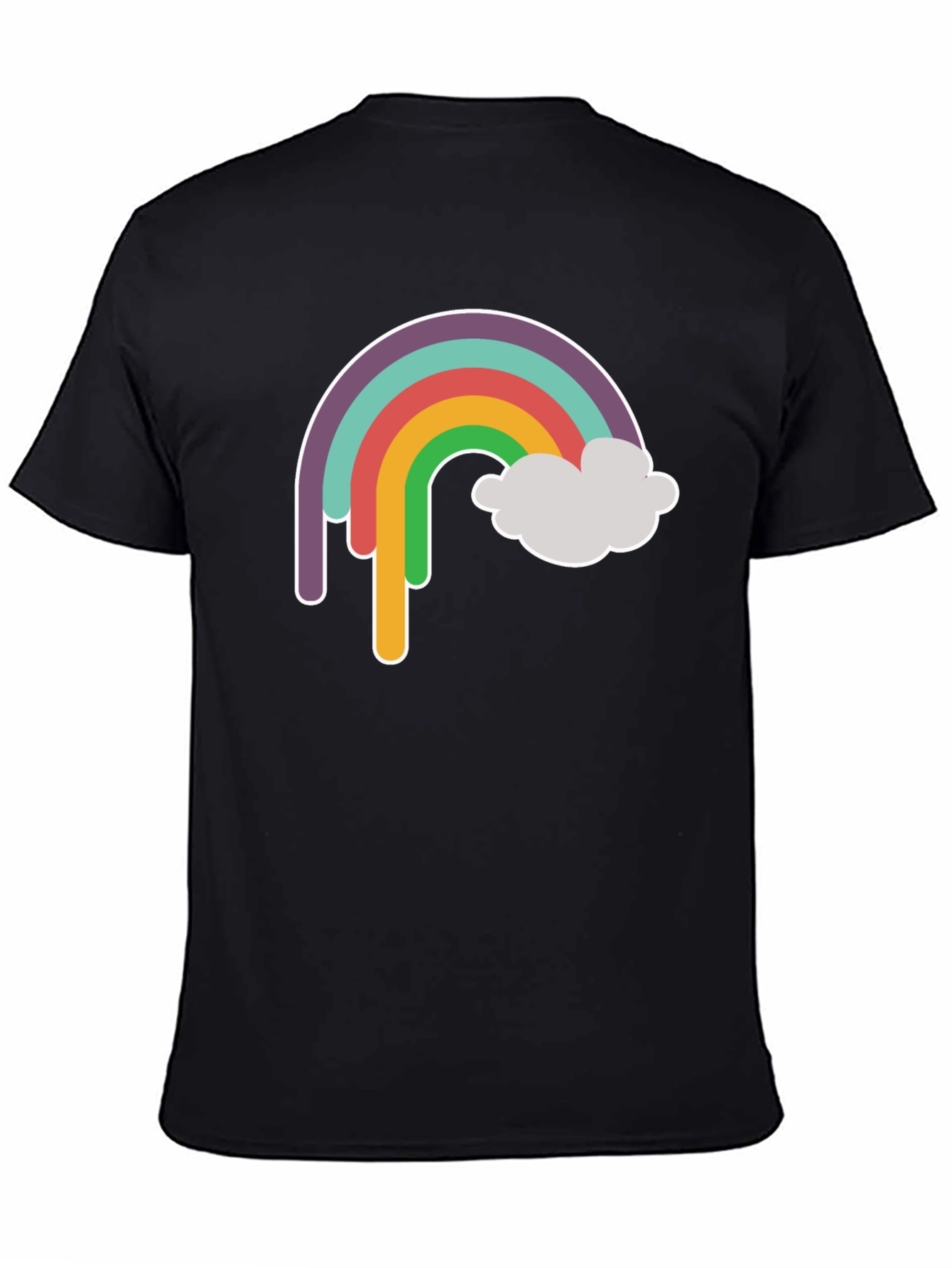 Rainbow Cloud Graphic Tee - Trendy Unisex T-Shirt