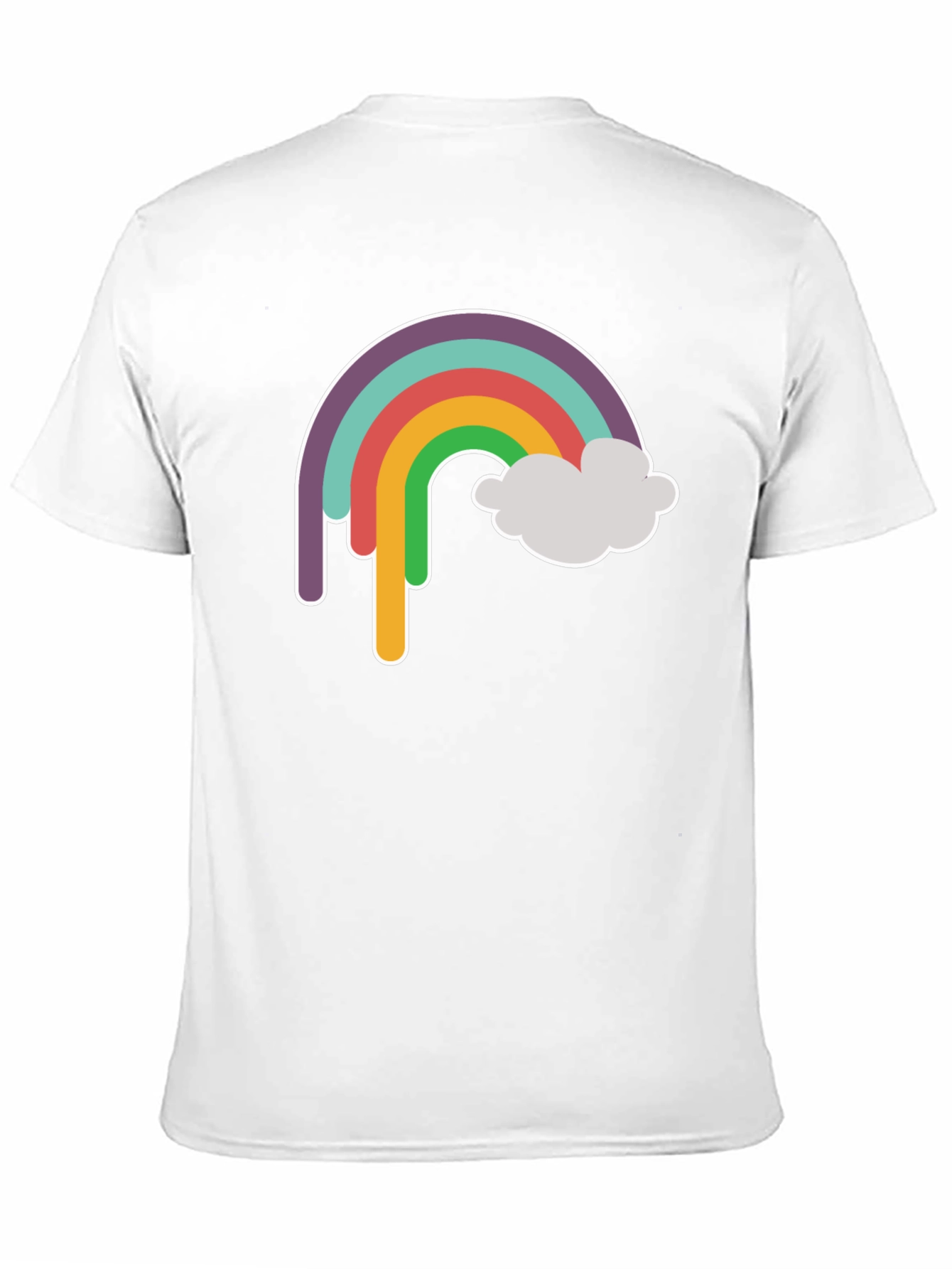 Rainbow Cloud Graphic Tee - Trendy Unisex T-Shirt
