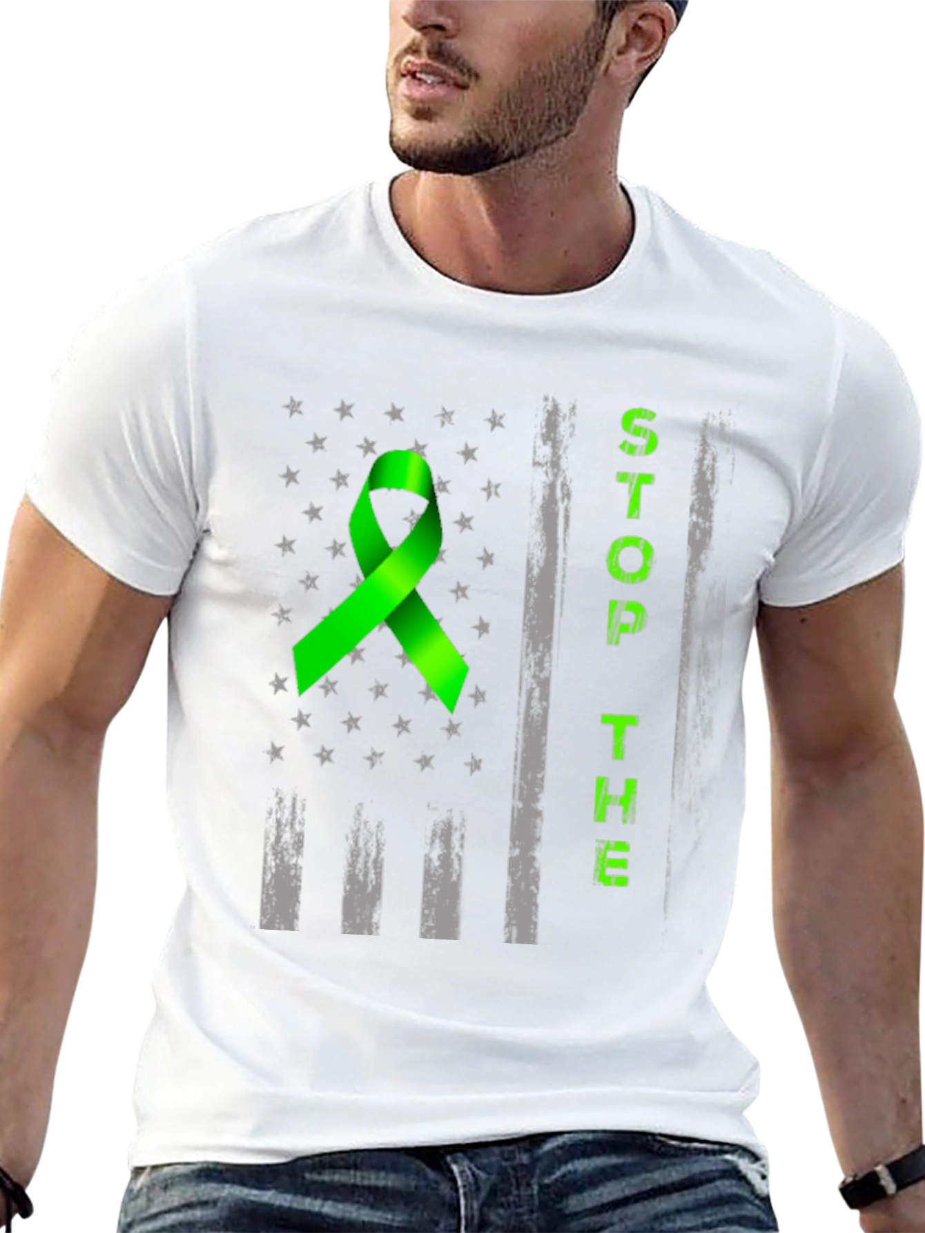 Stop the Hate Awareness Ribbon Graphic Tee