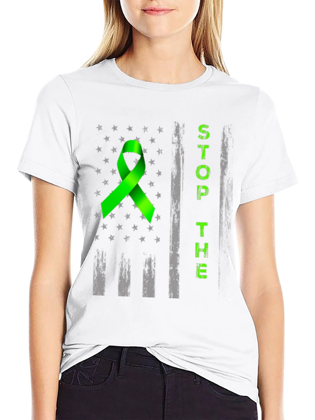 Stop the Hate Awareness Ribbon Graphic Tee