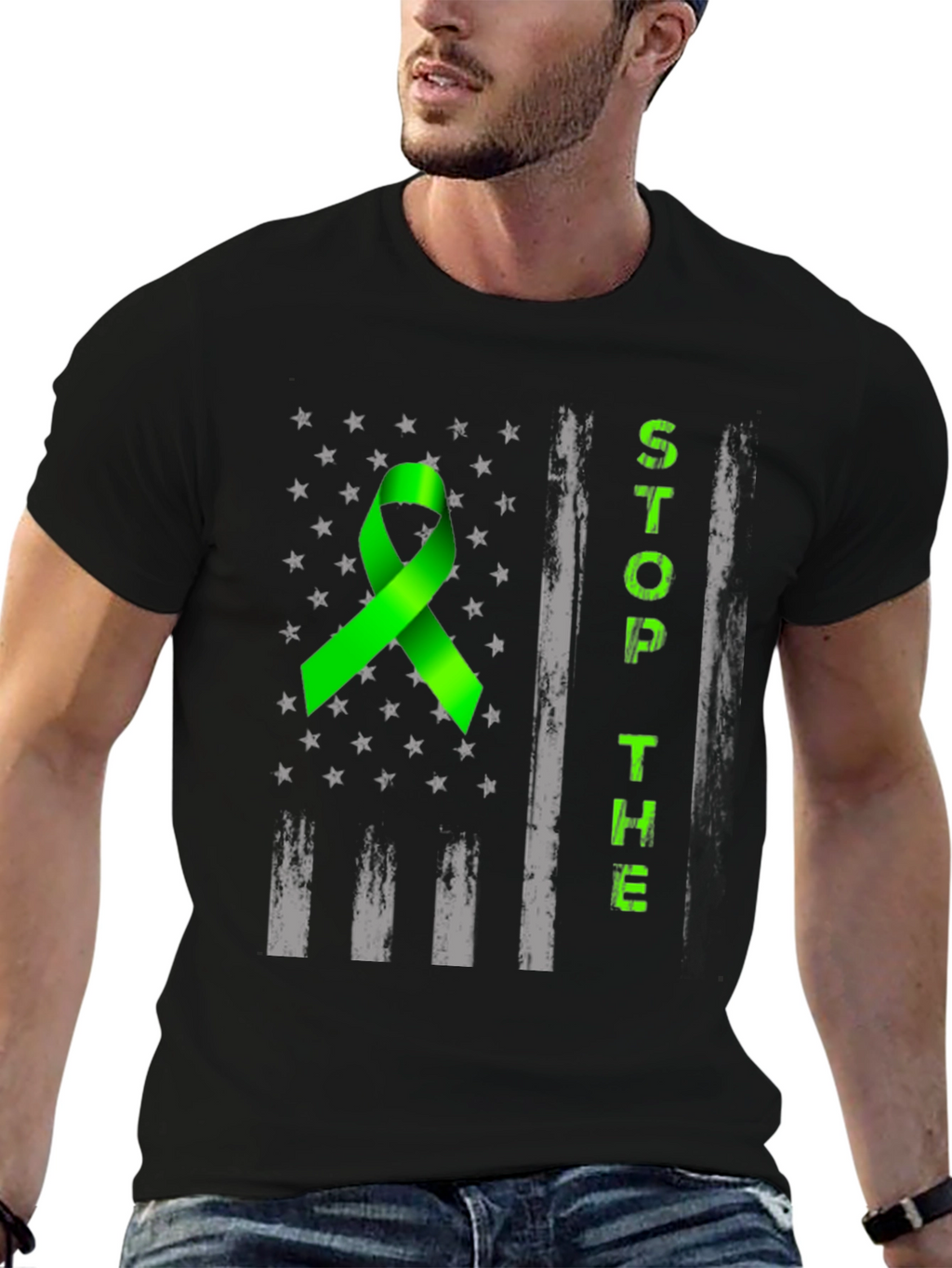 Stop the Hate Awareness Ribbon Graphic Tee