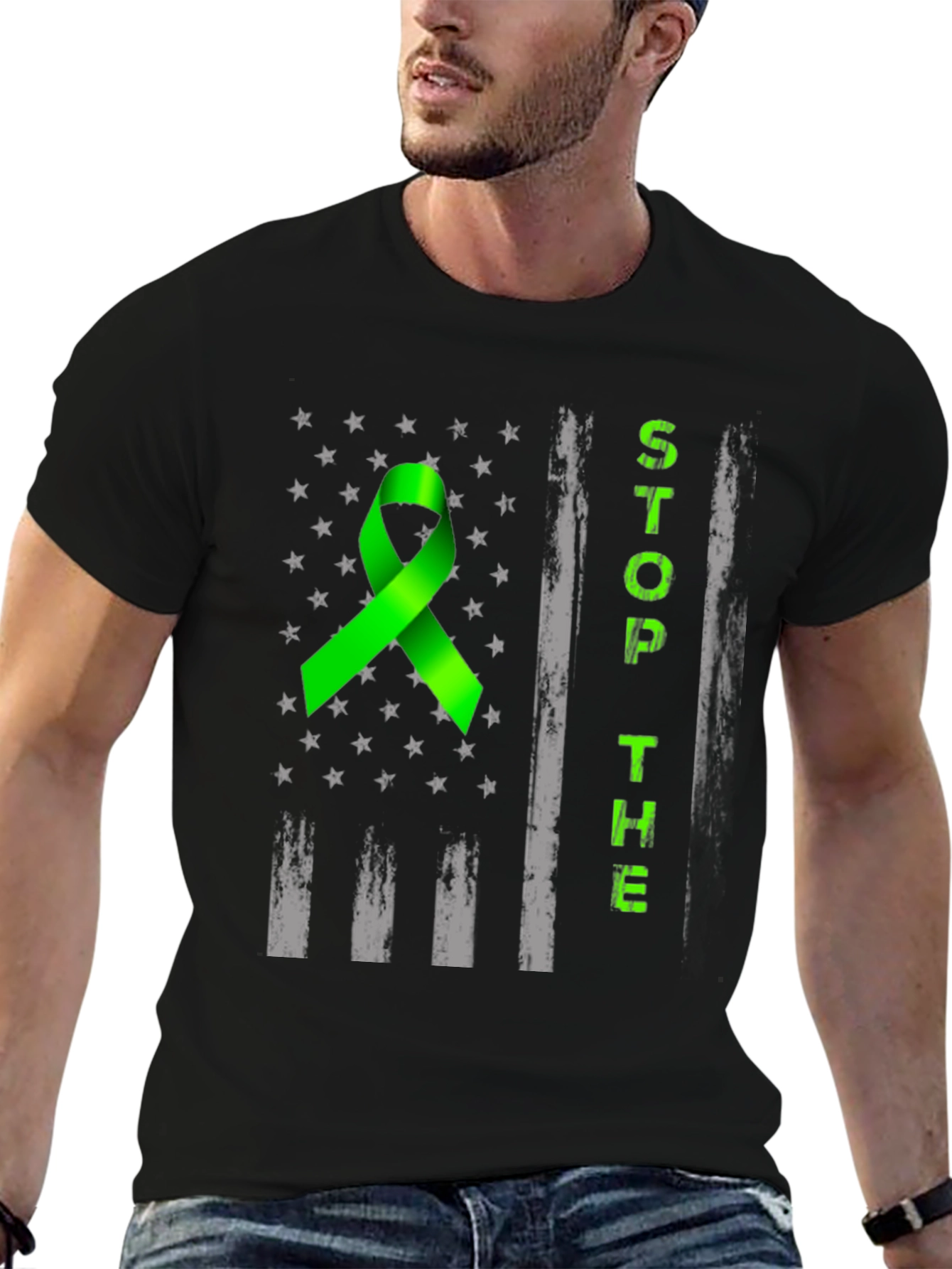 Stop the Hate Awareness Ribbon Graphic Tee