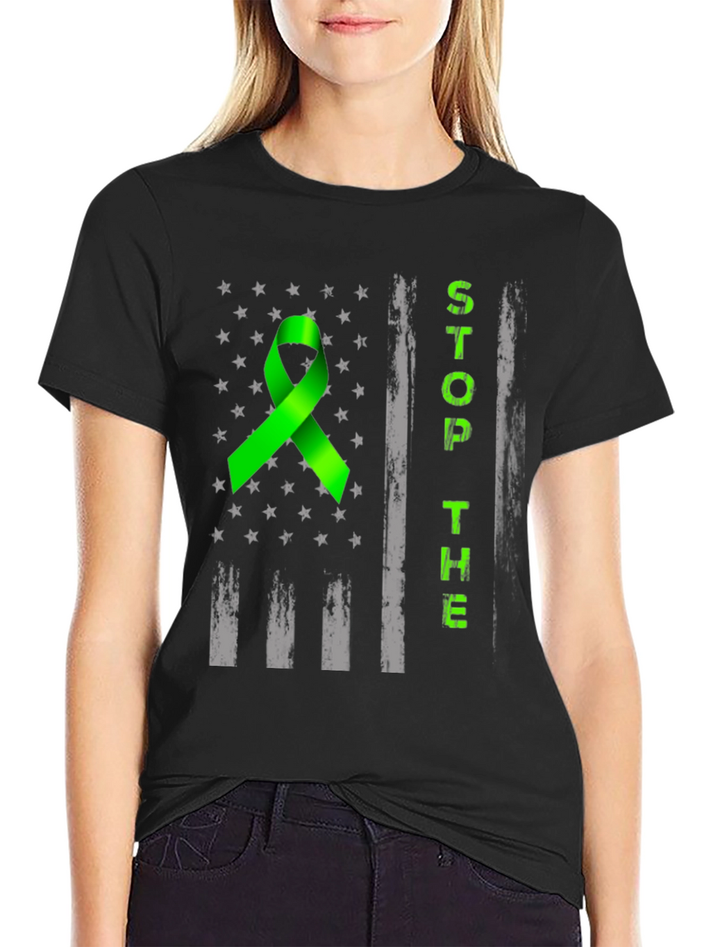 Stop the Hate Awareness Ribbon Graphic Tee