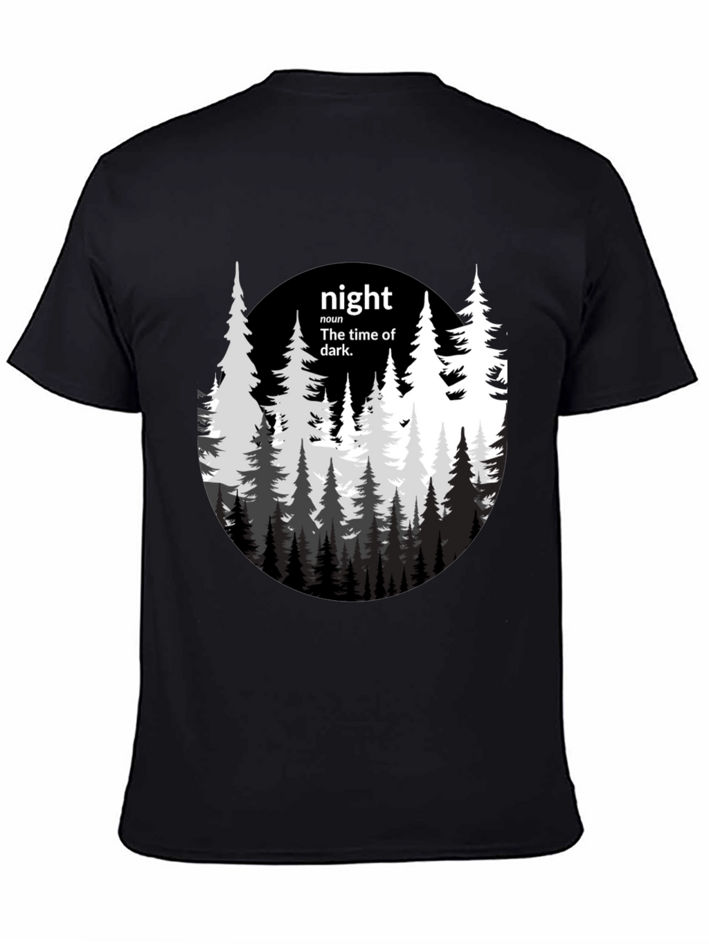 Night Forest Graphic Tee - Unisex Black T-Shirt