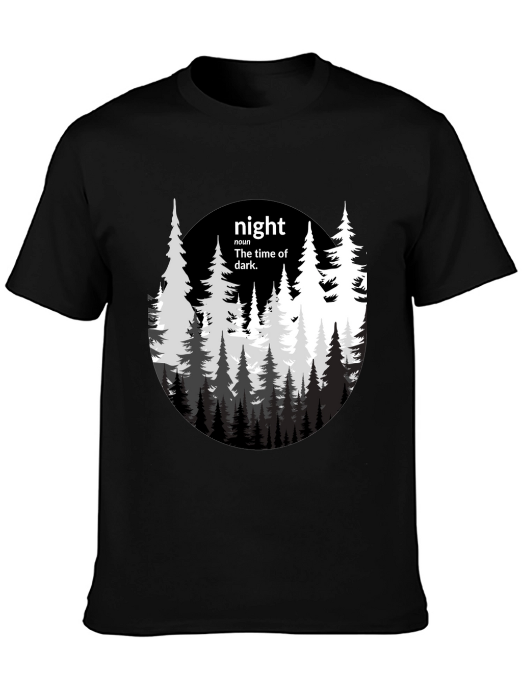Night Forest Graphic Tee - Unisex Black T-Shirt