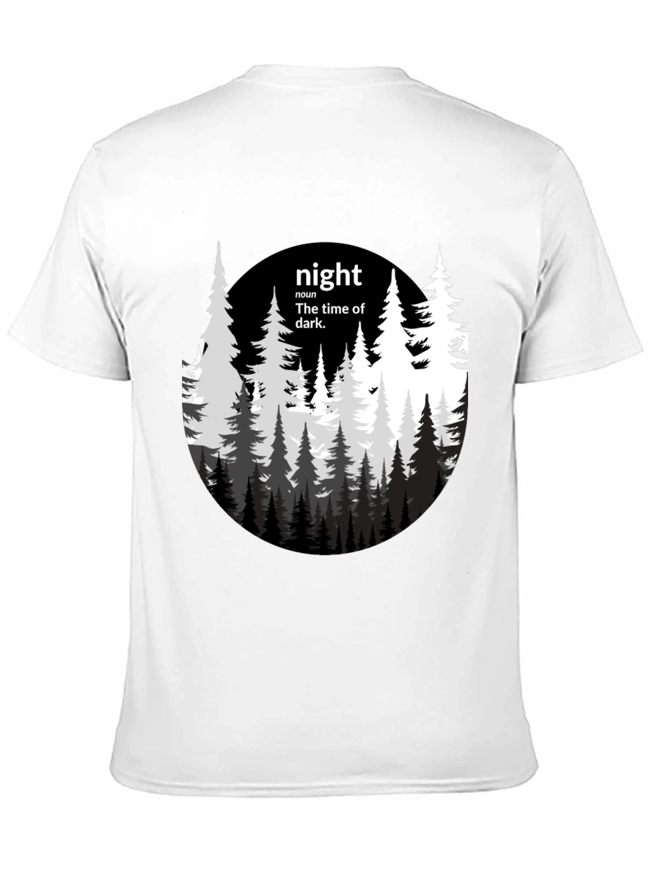 Night Forest Graphic Tee - Unisex Black T-Shirt
