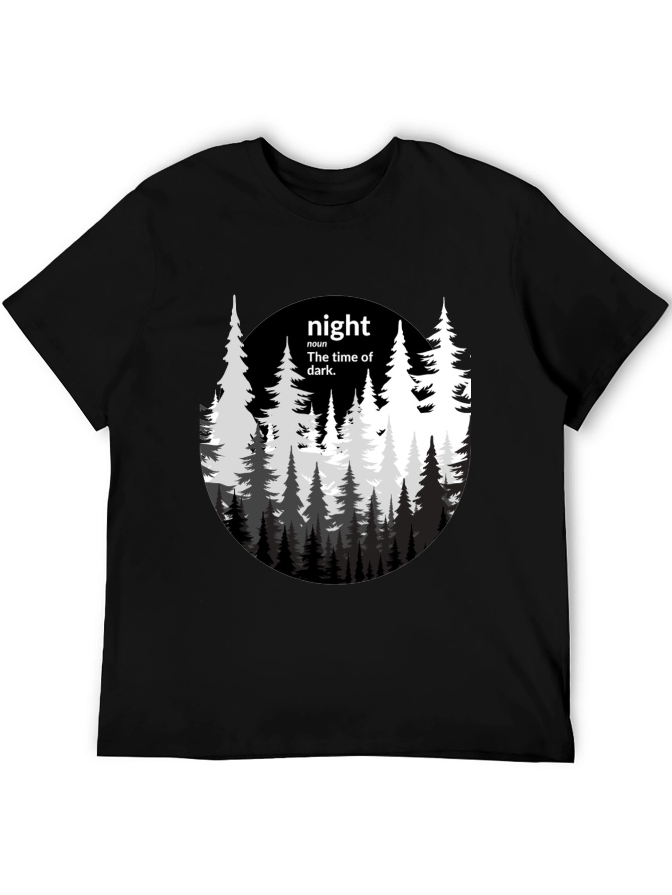 Night Forest Graphic Tee - Unisex Black T-Shirt