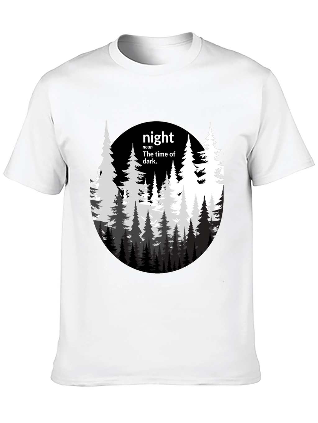 Night Forest Graphic Tee - Unisex Black T-Shirt