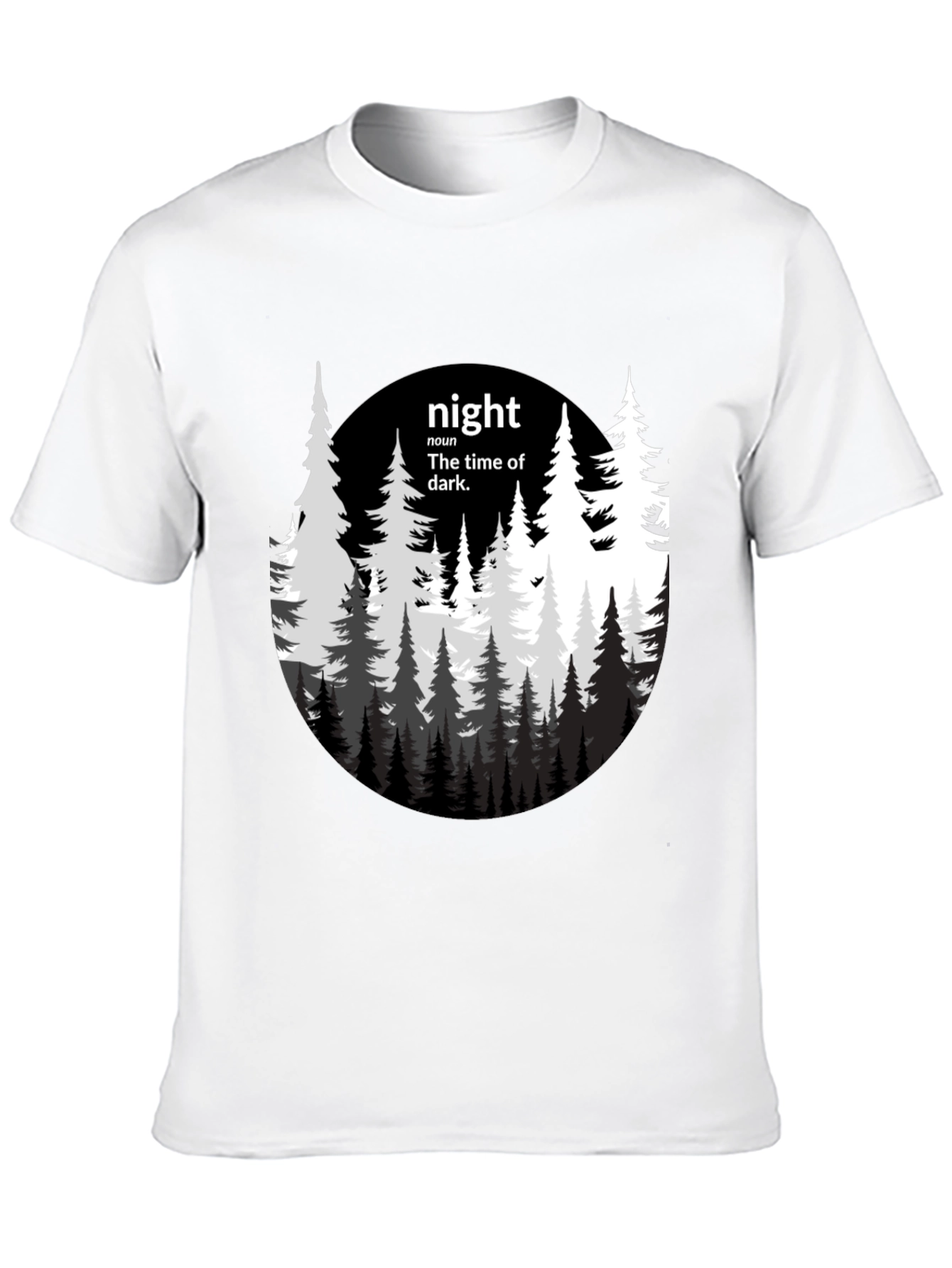 Night Forest Graphic Tee - Unisex Black T-Shirt