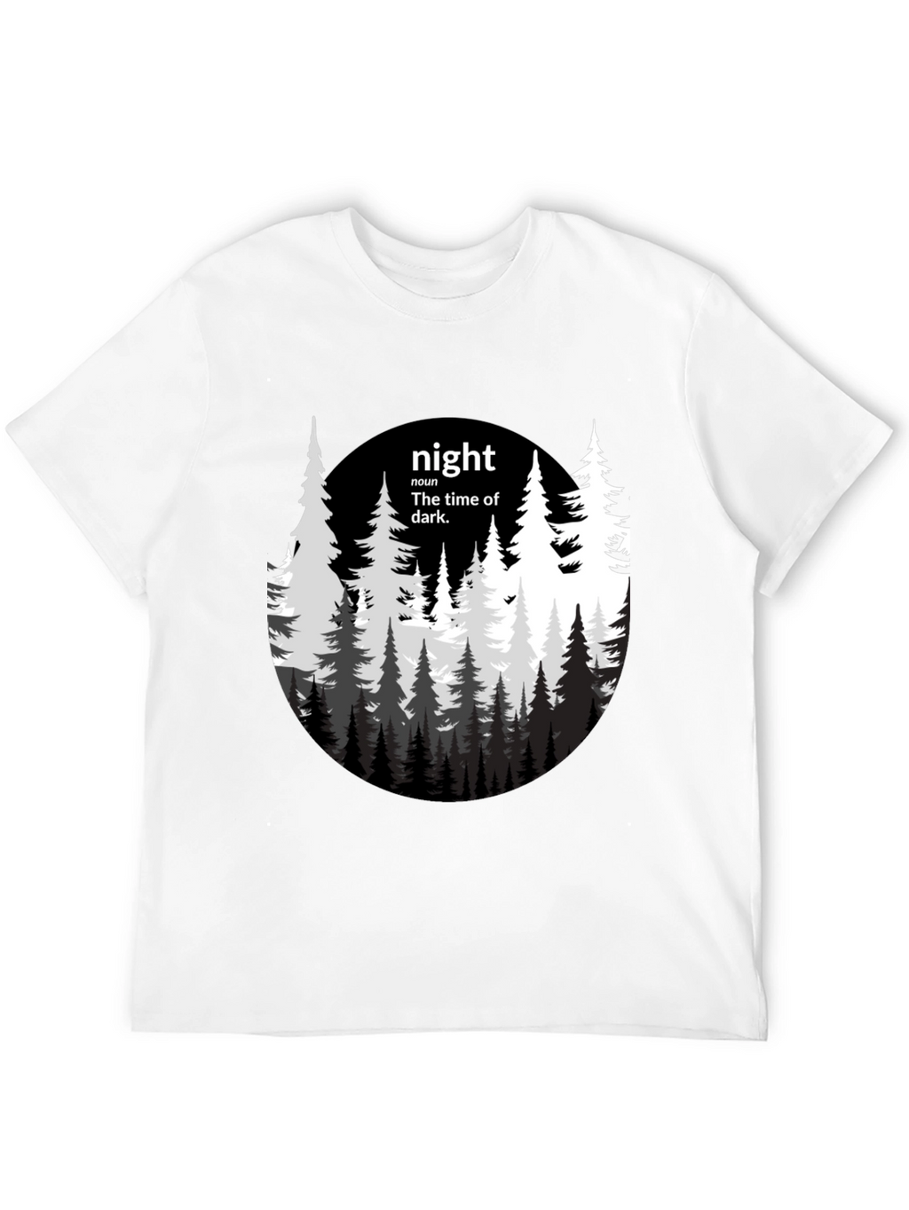 Night Forest Graphic Tee - Unisex Black T-Shirt