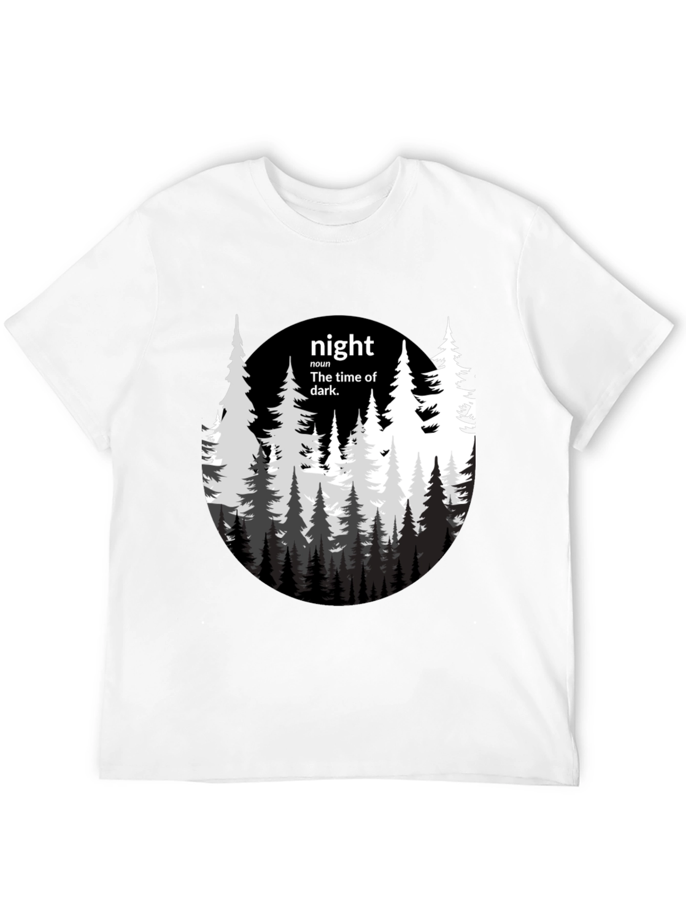 Night Forest Graphic Tee - Unisex Black T-Shirt
