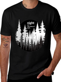 Night Forest Graphic Tee - Unisex Black T-Shirt