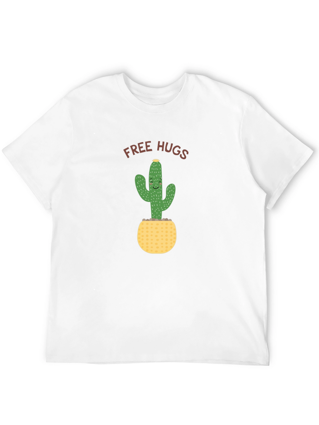 Free Hugs Cactus Black T-Shirt
