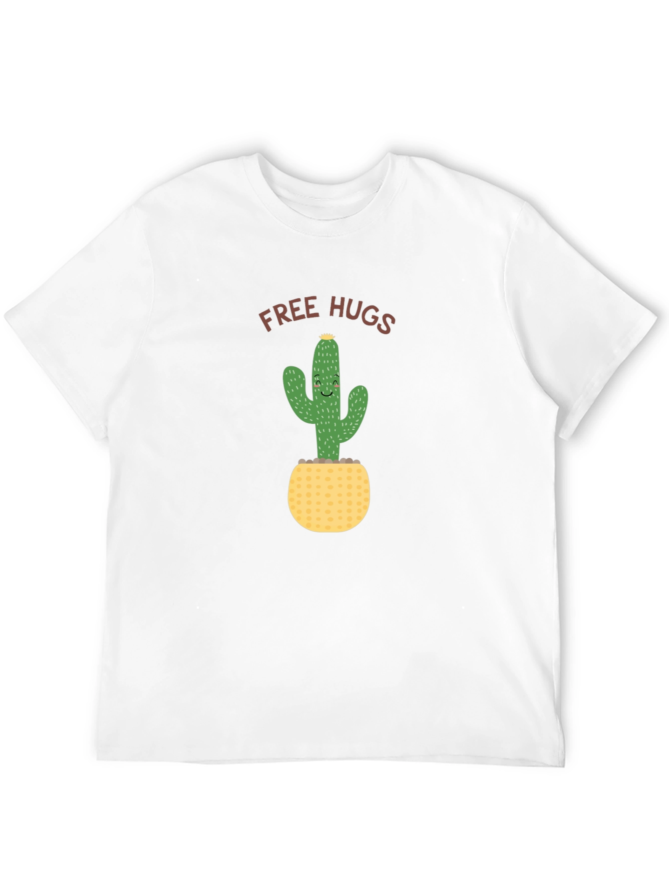 Free Hugs Cactus Black T-Shirt