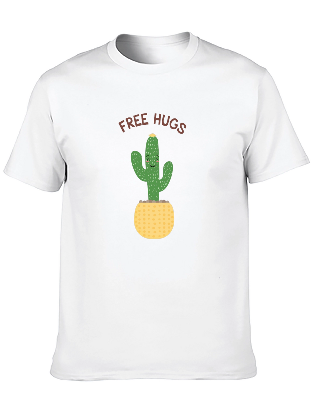 Free Hugs Cactus Black T-Shirt