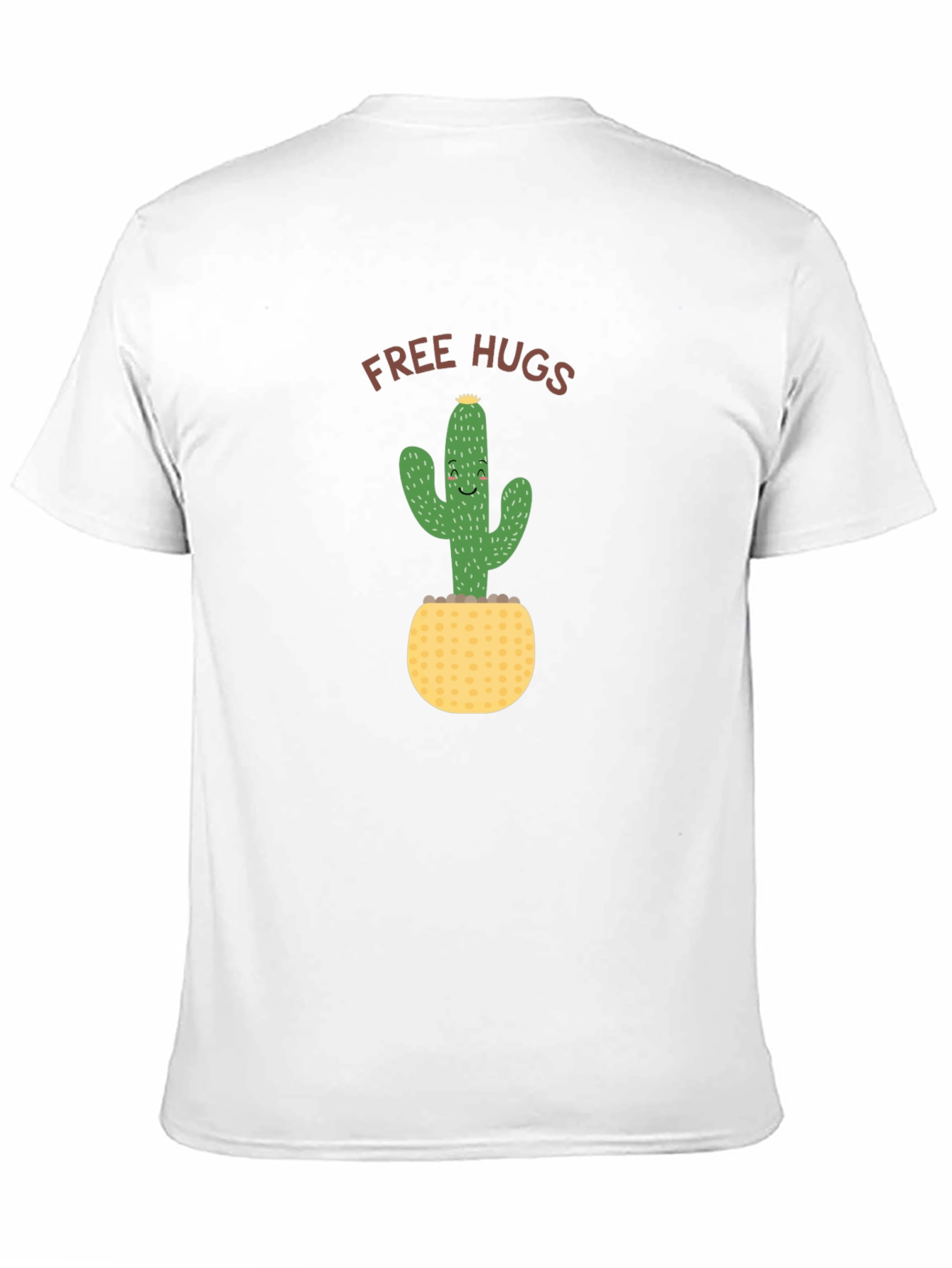 Free Hugs Cactus Black T-Shirt