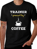 Trainer Powered By Coffee Black T-Shirt