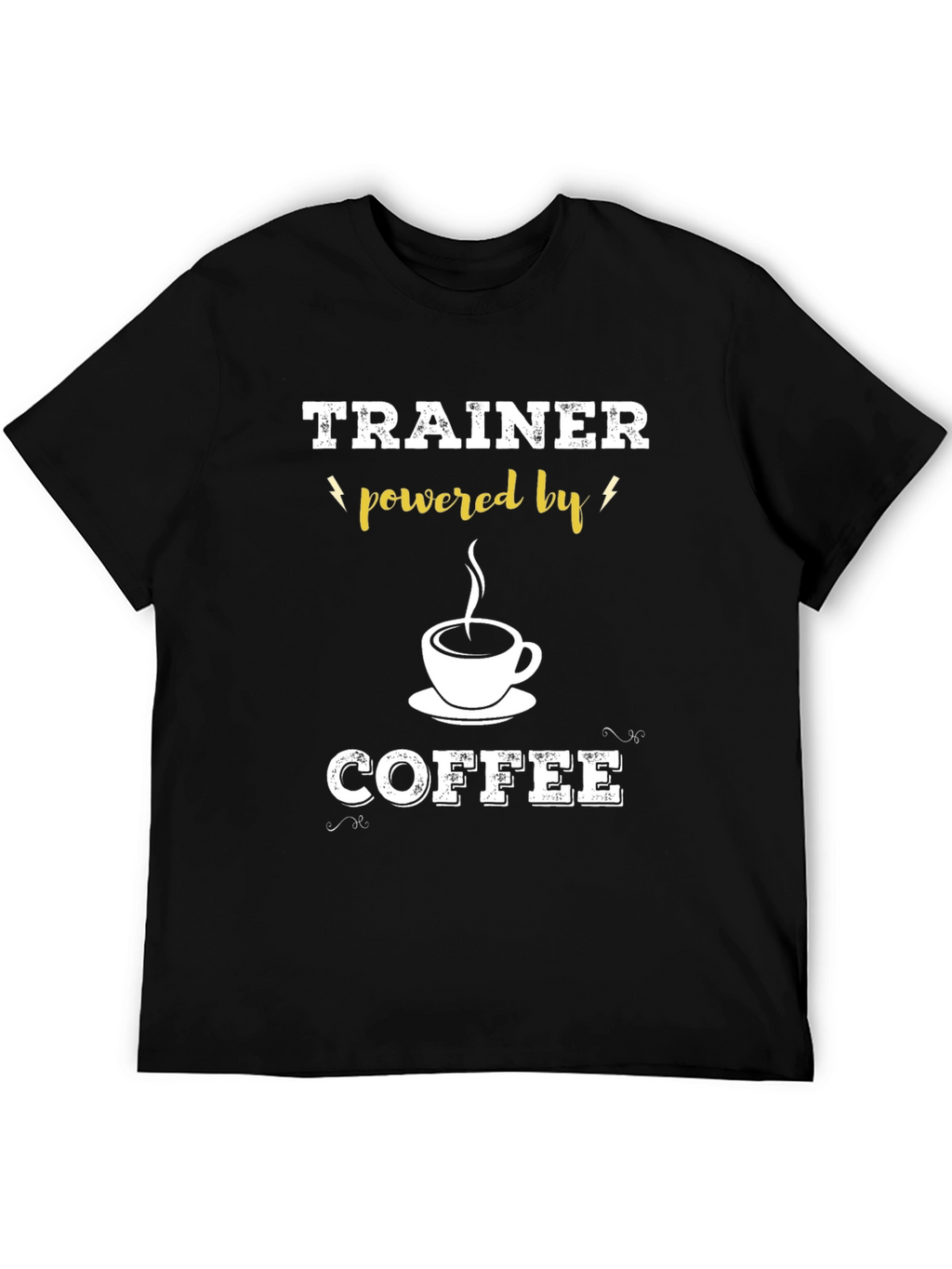 Trainer Powered By Coffee Black T-Shirt
