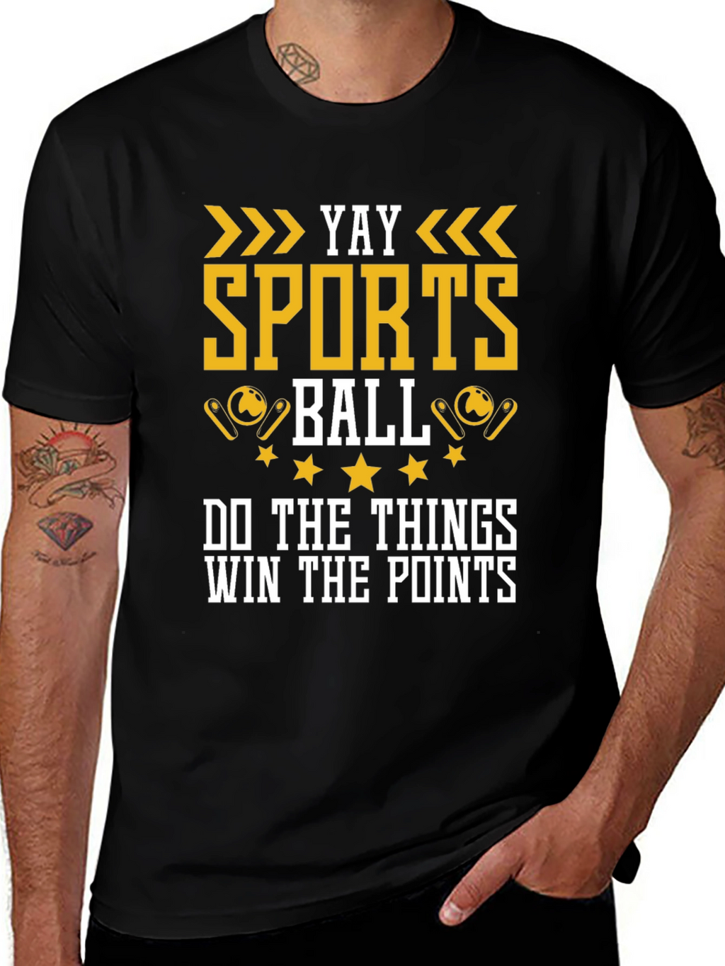 Yay Sports Ball Graphic T-Shirt