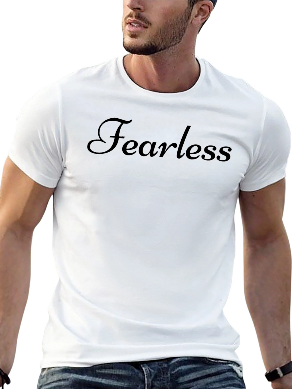 Fearless Black Crew Neck T-Shirt