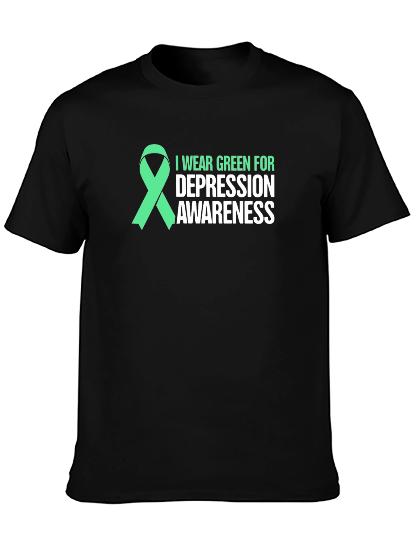 Green Ribbon Depression Awareness T-Shirt
