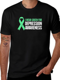 Green Ribbon Depression Awareness T-Shirt