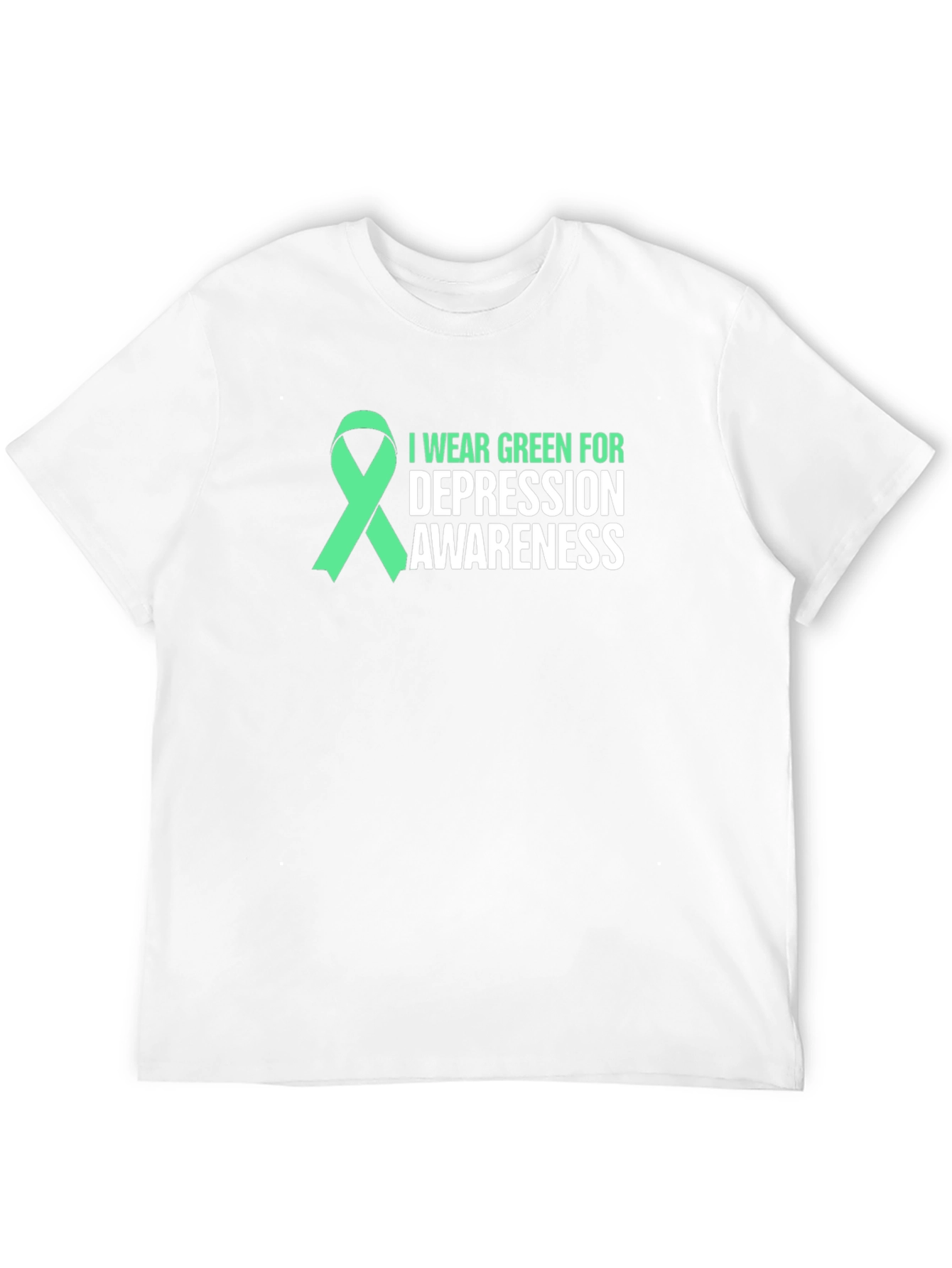Green Ribbon Depression Awareness T-Shirt