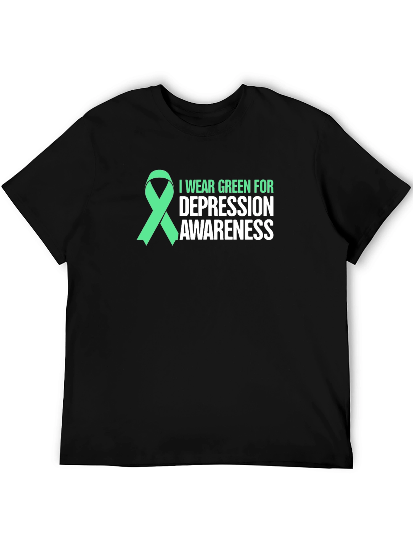 Green Ribbon Depression Awareness T-Shirt