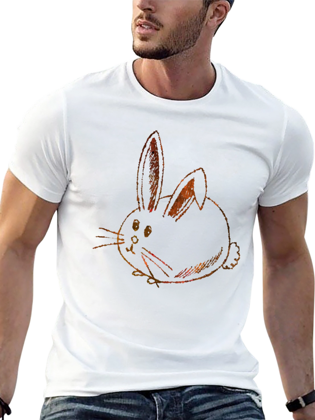Bunny Graphic Tee - Soft Cotton Blend