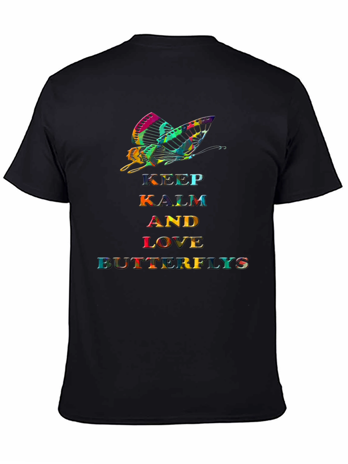 Keep Calm Butterfly Graphic Tee - Stylish Comfort