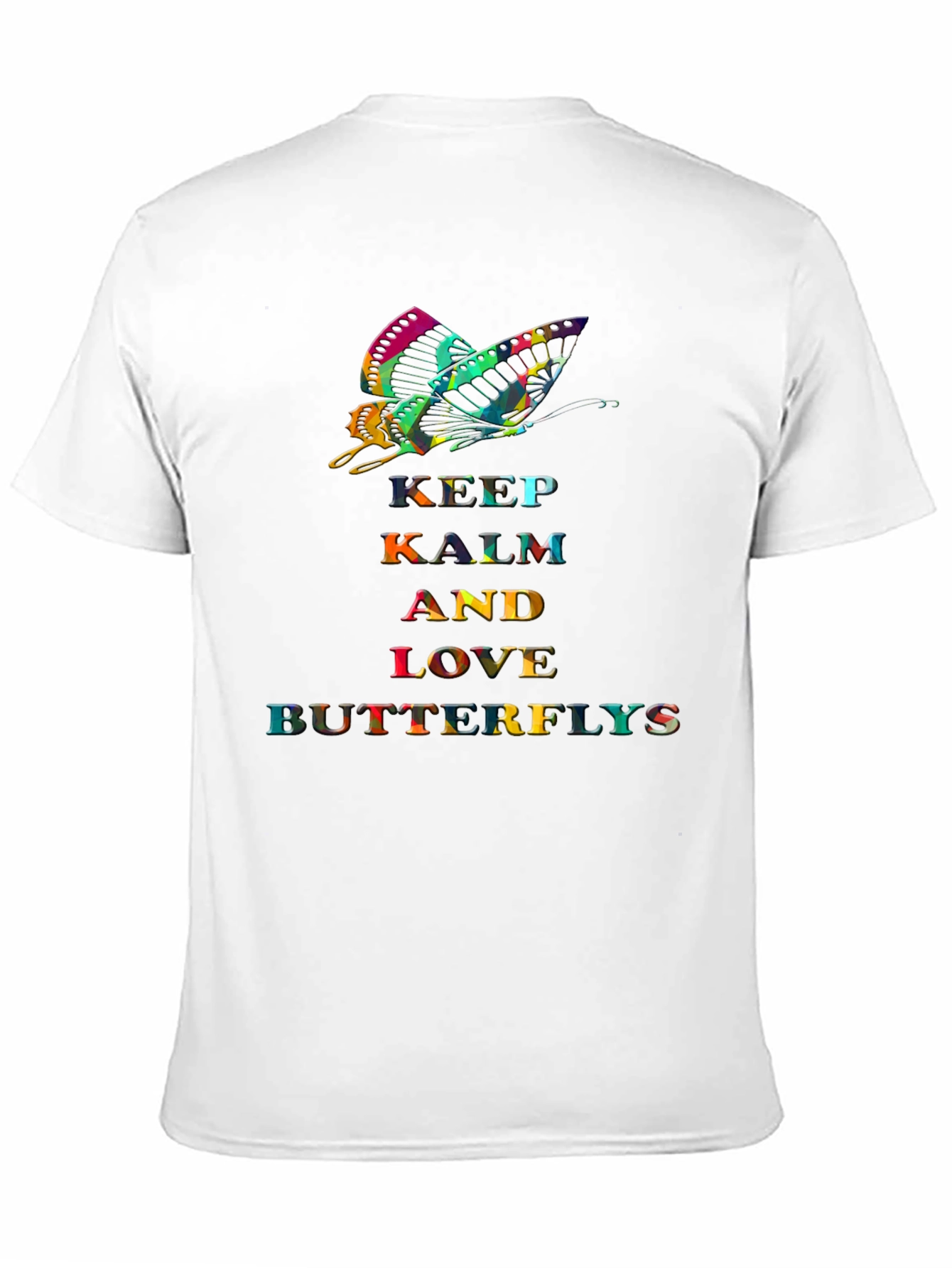 Keep Calm Butterfly Graphic Tee - Stylish Comfort