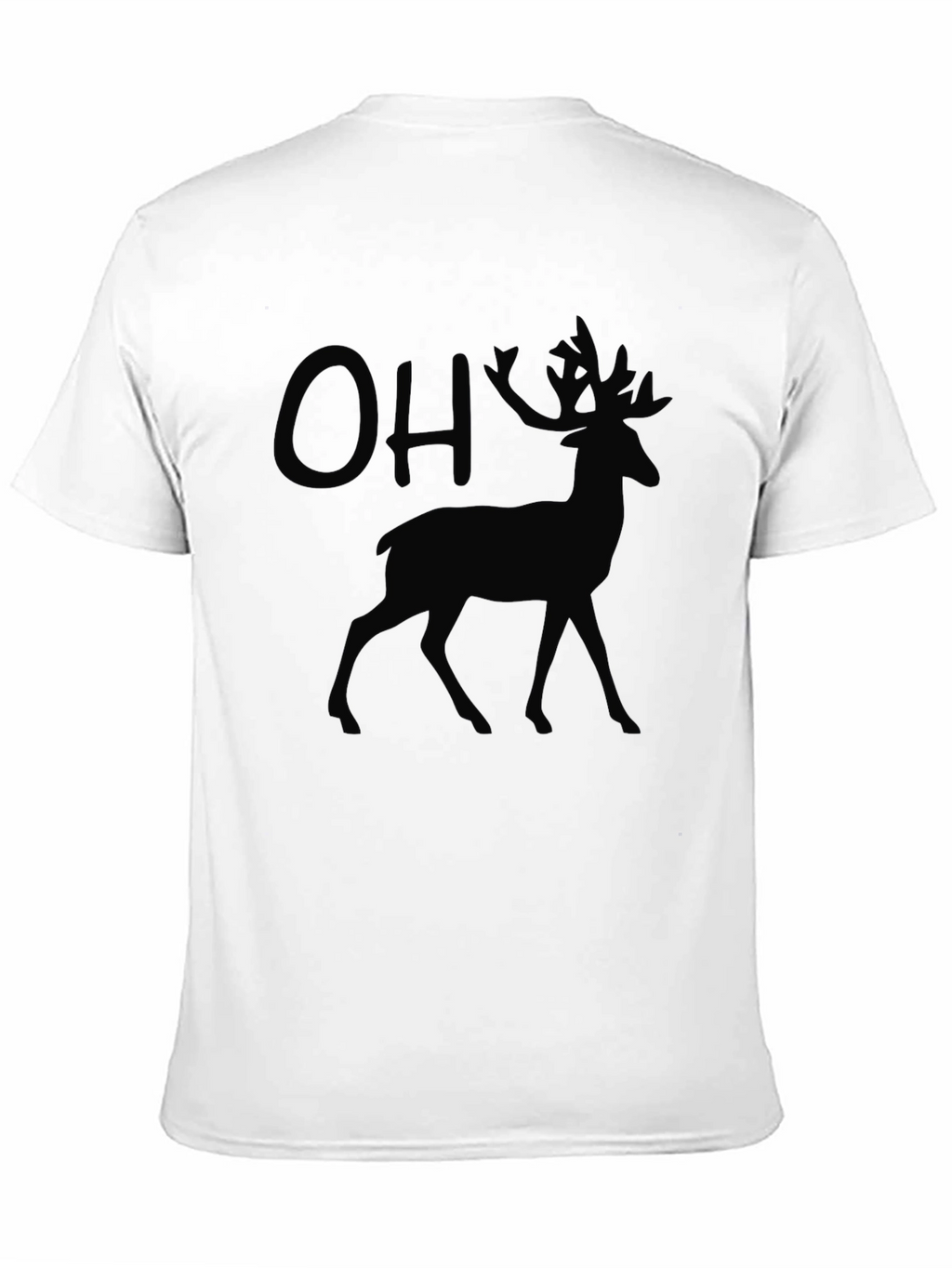 OH Deer! Mens Graphic Black T-Shirt