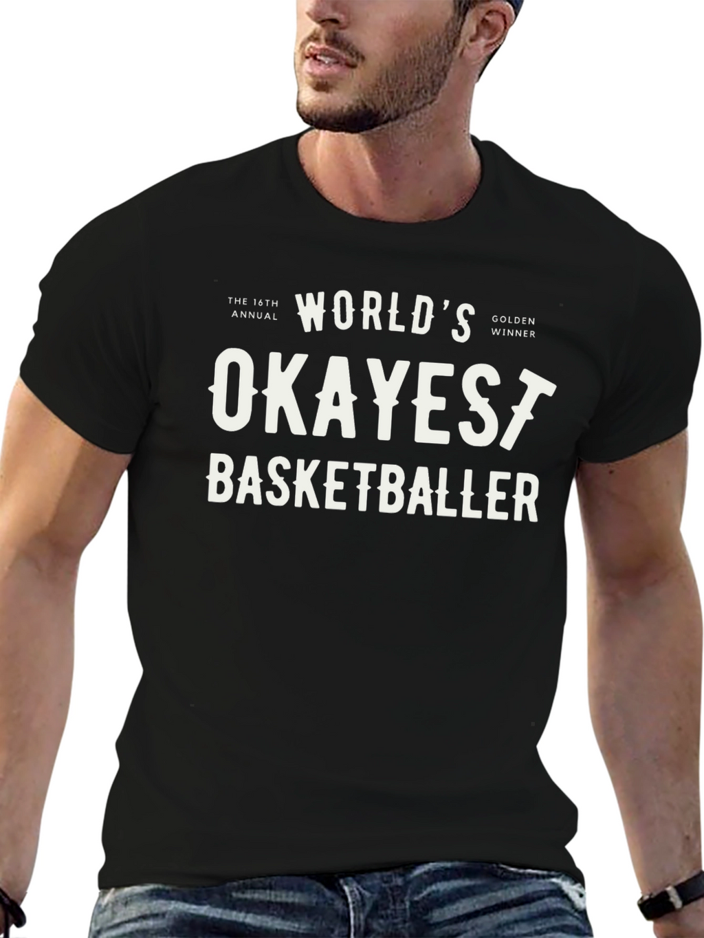 Worlds Okayest Basketballer Graphic Tee