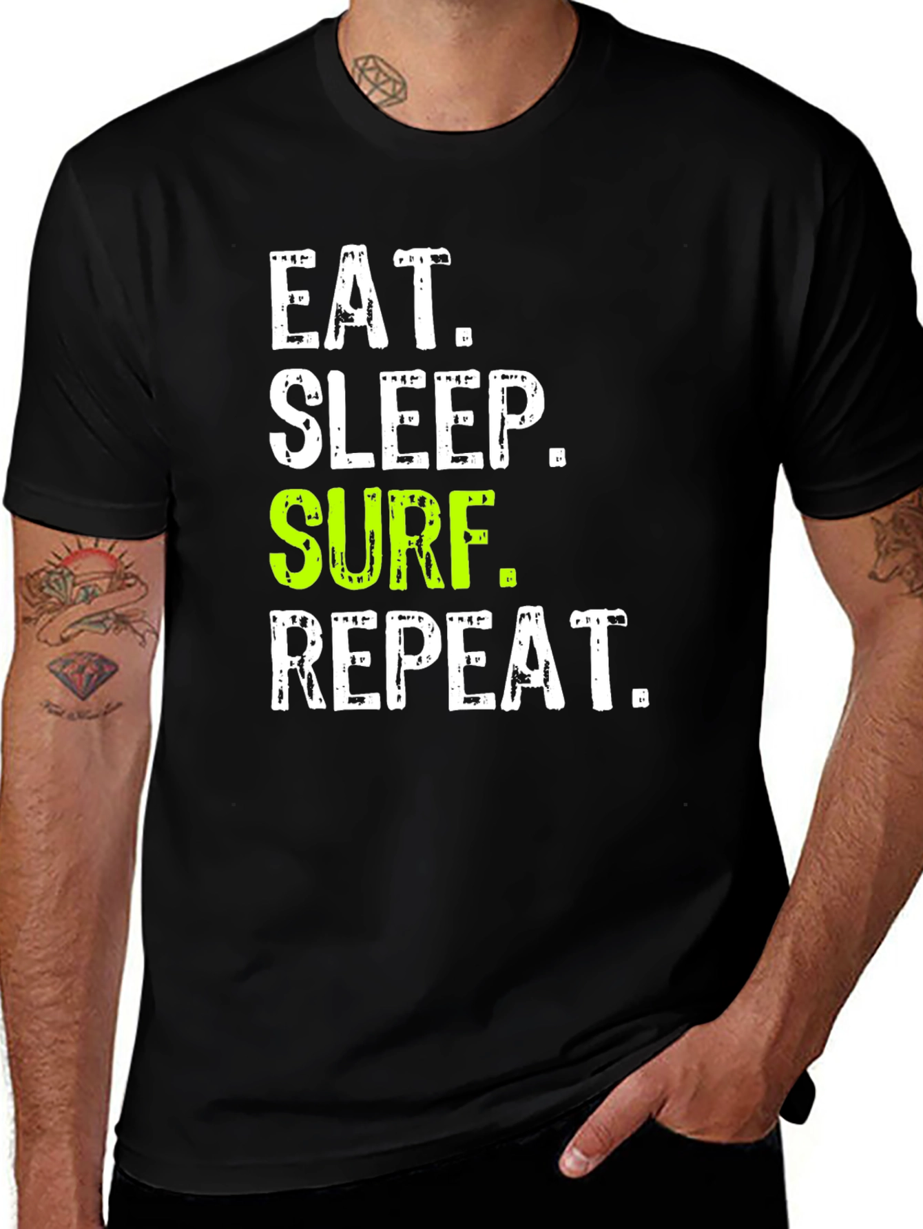 Eat Sleep Surf Repeat Graphic Tee