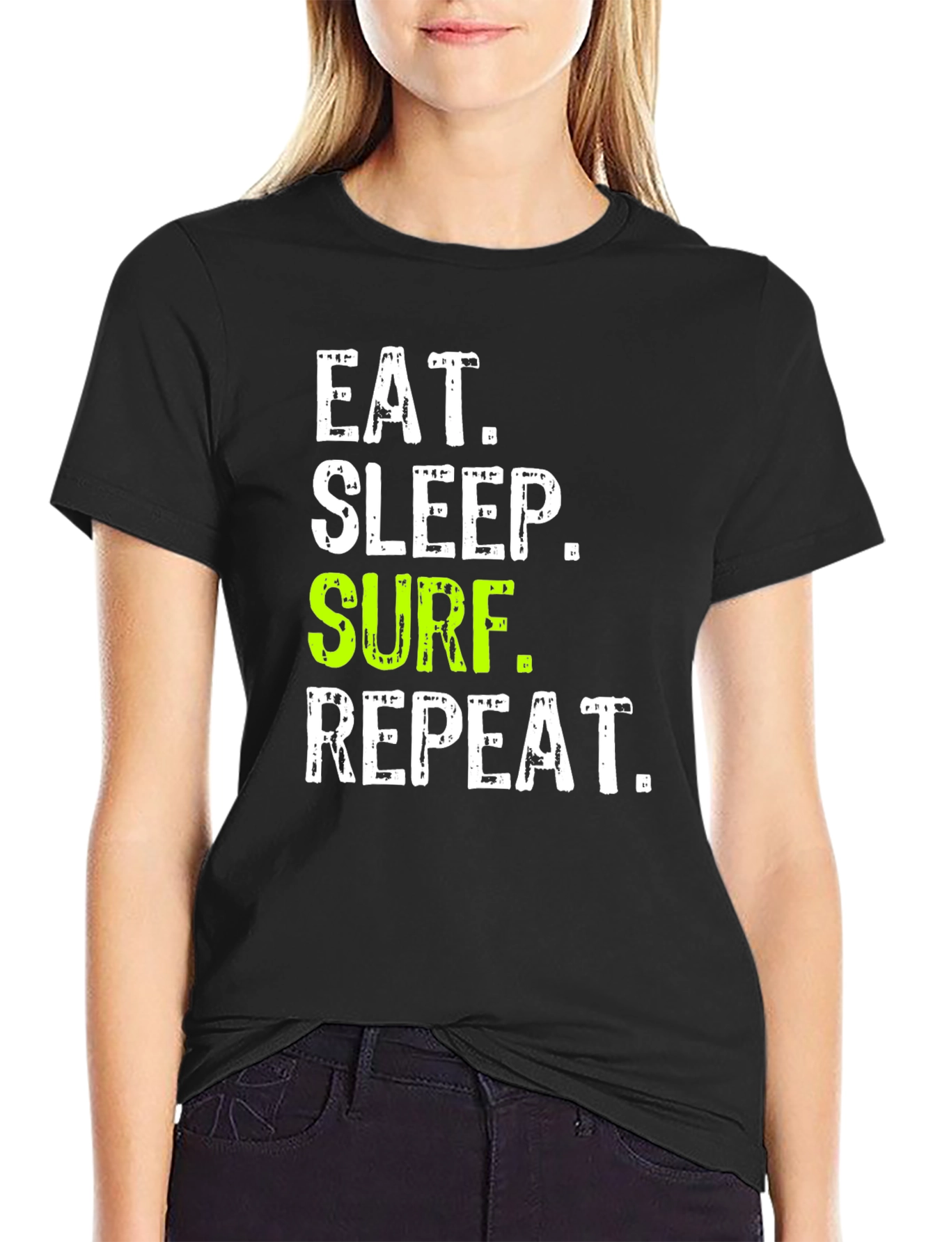 Eat Sleep Surf Repeat Graphic Tee