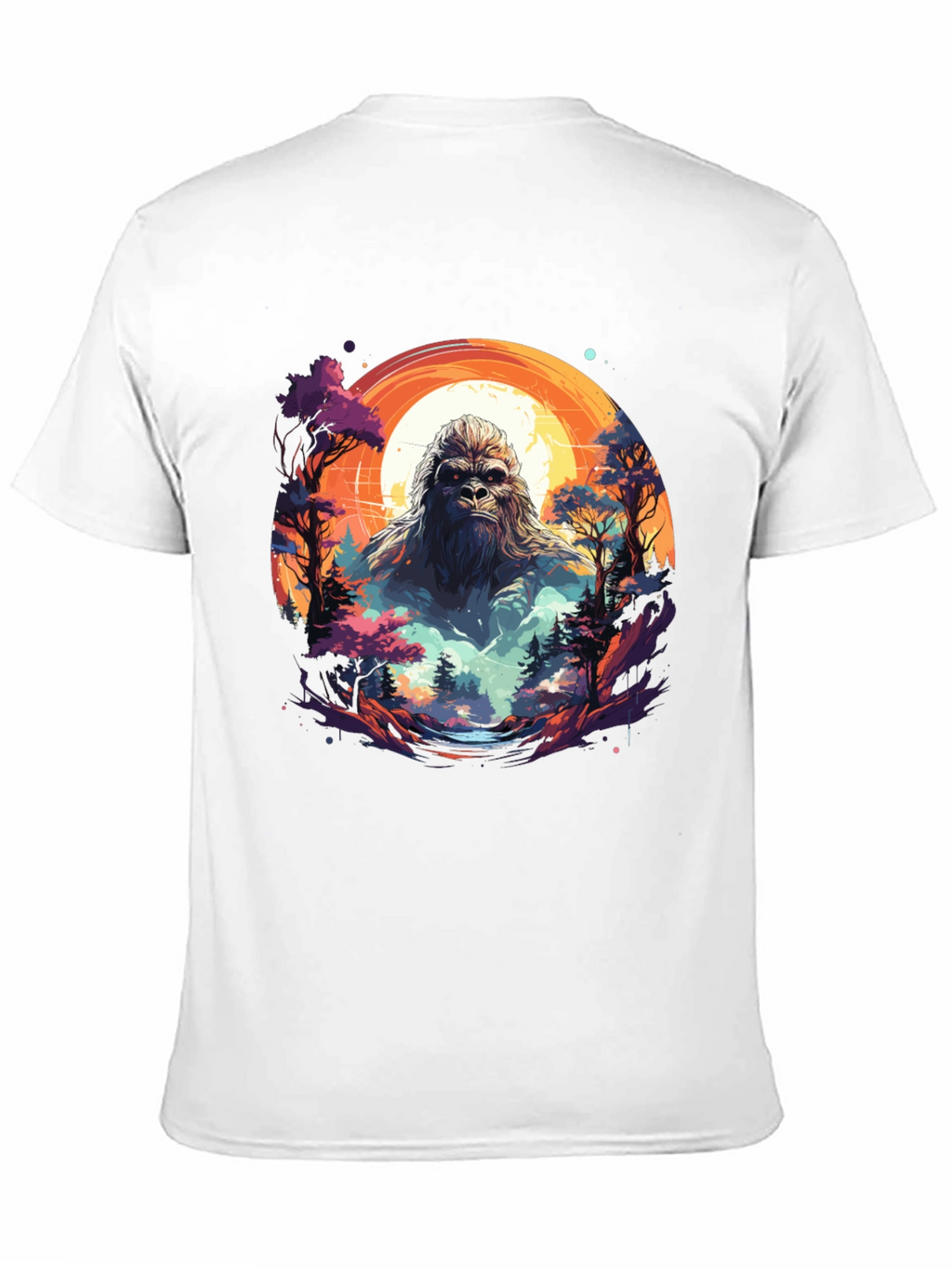 Bigfoot Sunset T-Shirt - Mythical Creature Tee