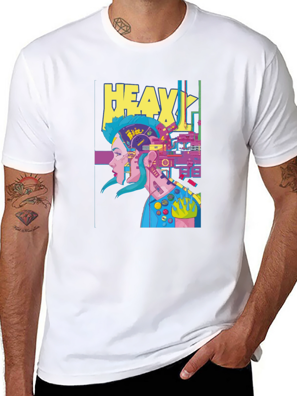 Cyberpunk T-Shirt: Heavy Graphic Print