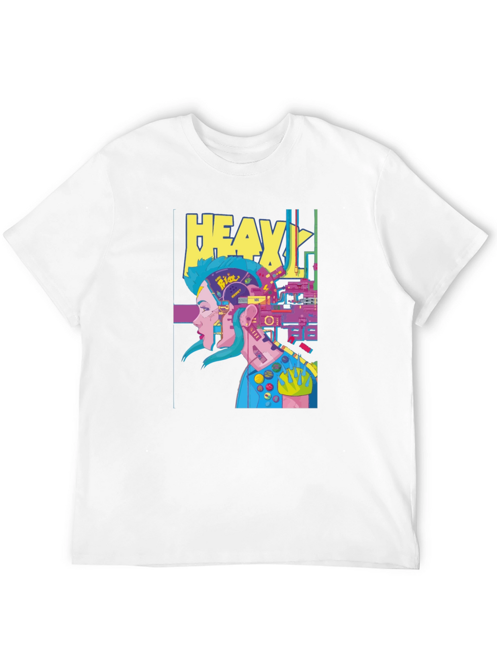 Cyberpunk T-Shirt: Heavy Graphic Print