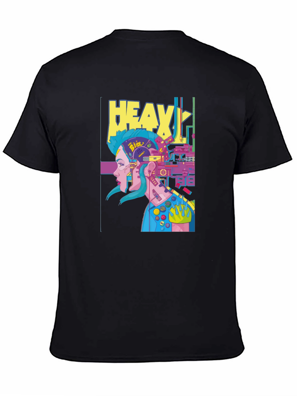 Cyberpunk T-Shirt: Heavy Graphic Print