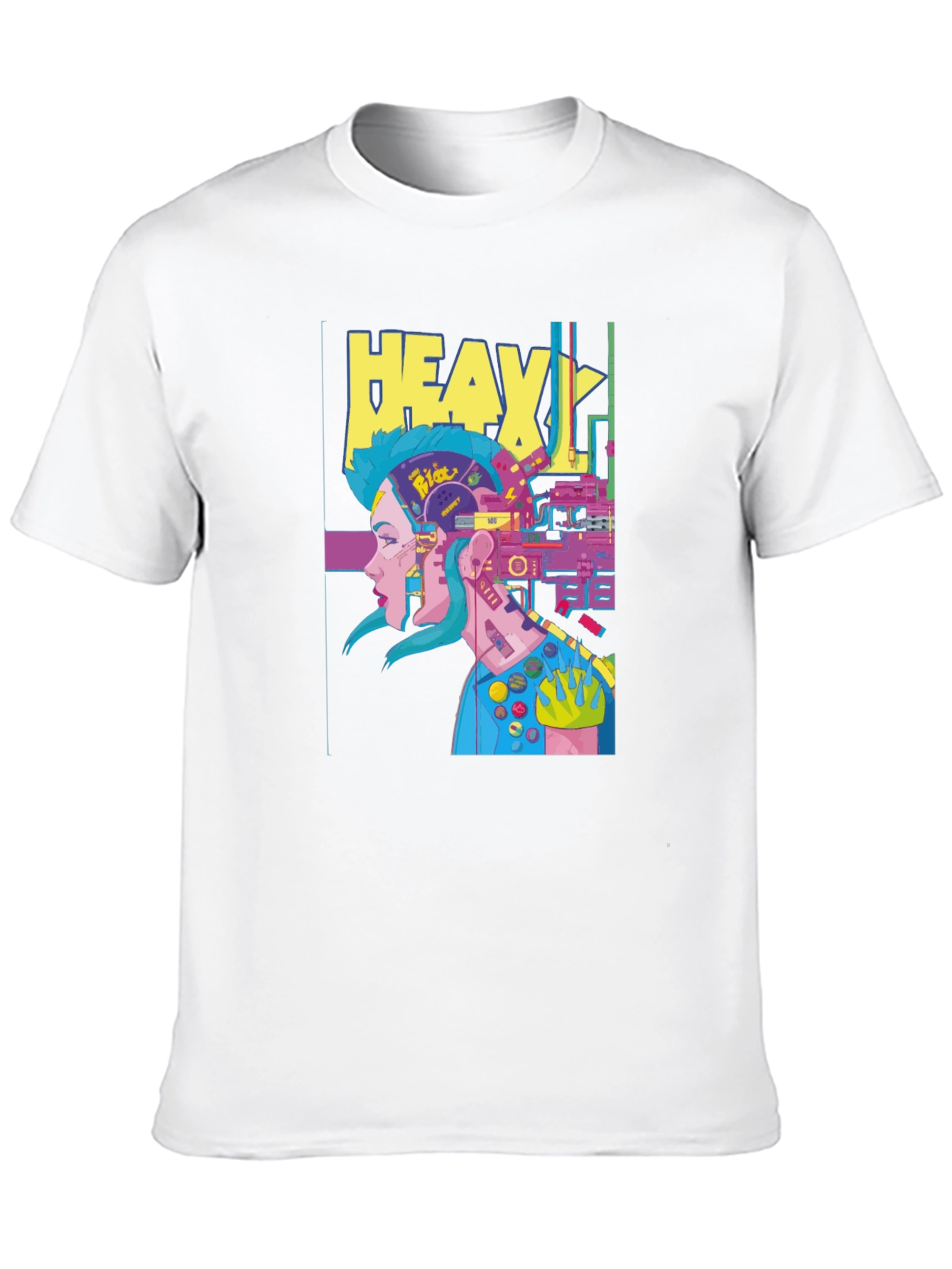 Cyberpunk T-Shirt: Heavy Graphic Print