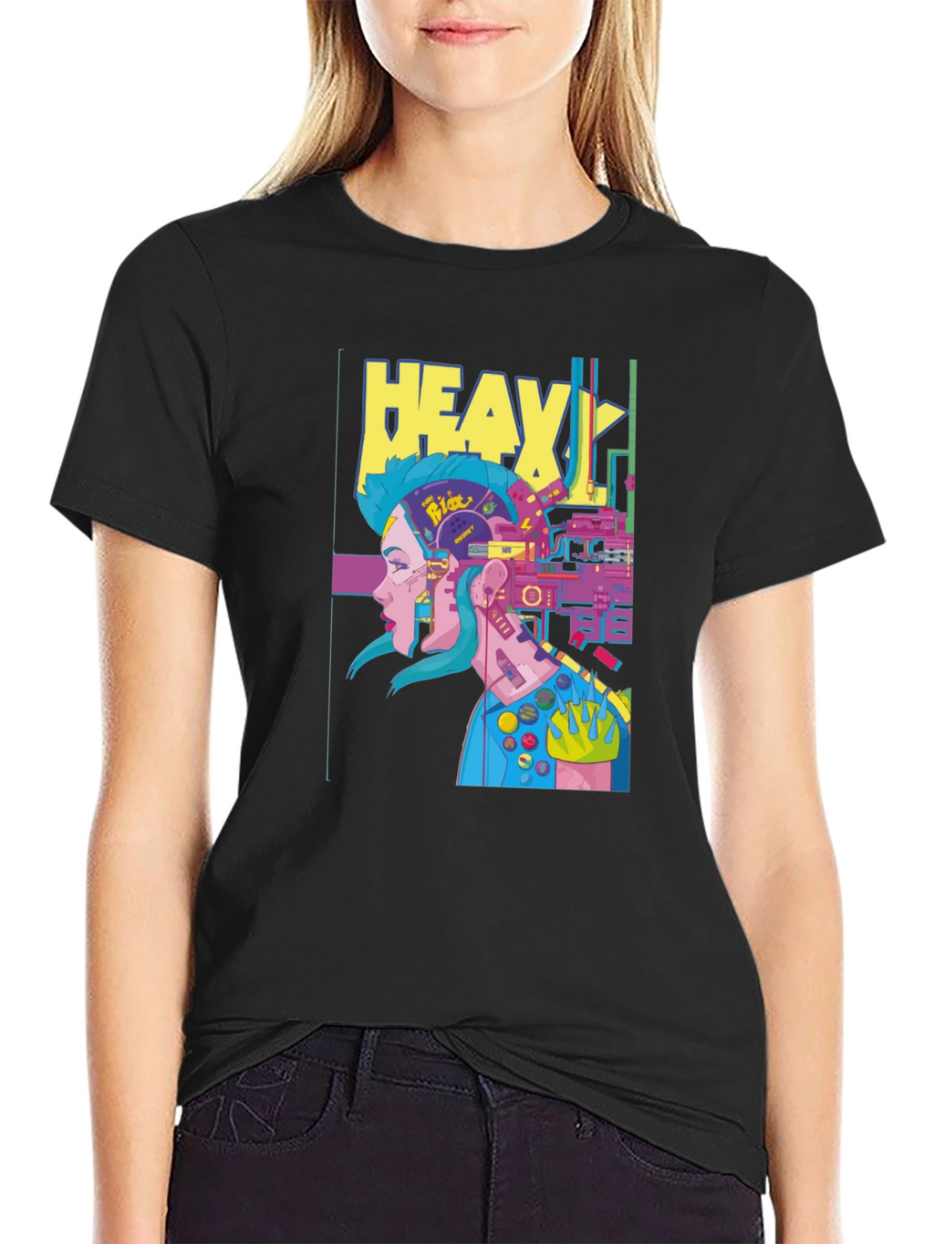 Cyberpunk T-Shirt: Heavy Graphic Print