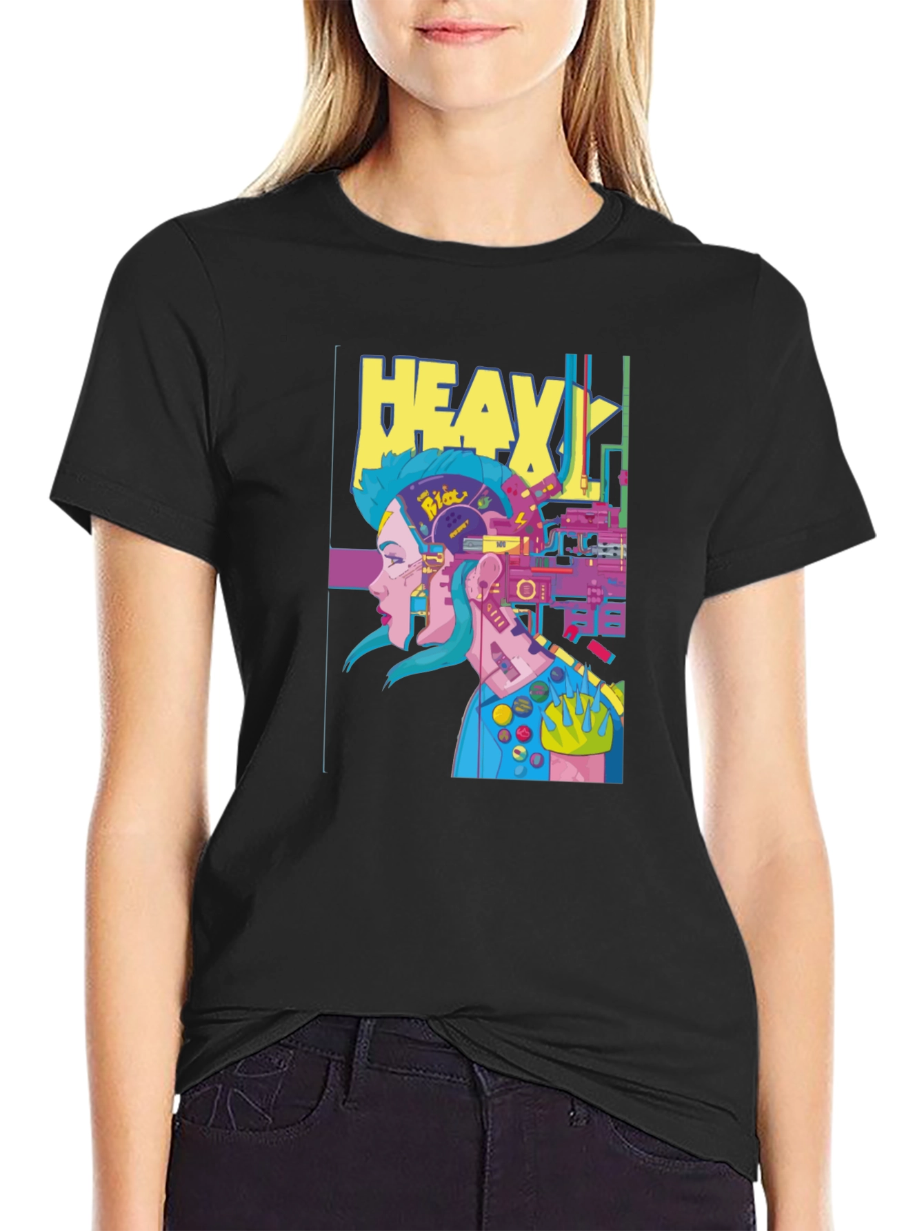 Cyberpunk T-Shirt: Heavy Graphic Print