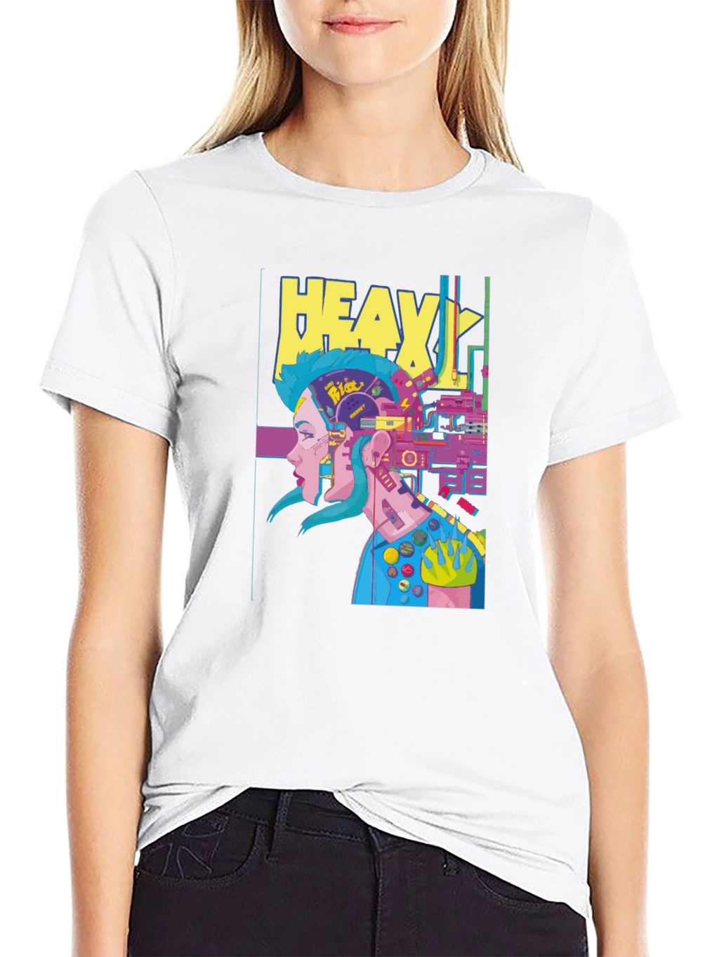 Cyberpunk T-Shirt: Heavy Graphic Print