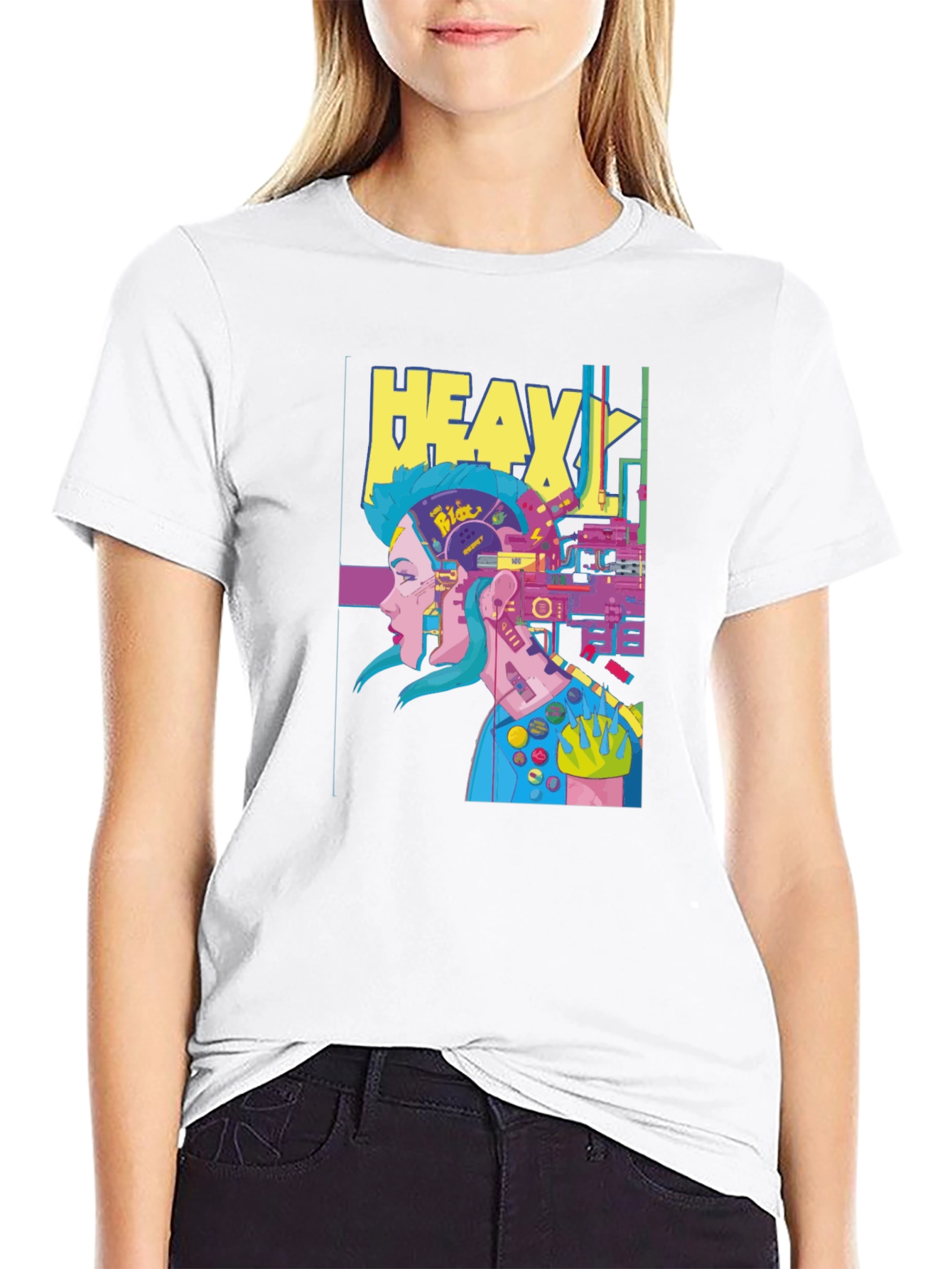 Cyberpunk T-Shirt: Heavy Graphic Print