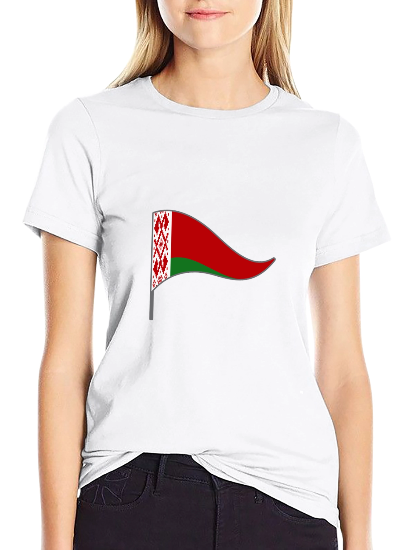 Belarus Flag T-Shirt - Black Cotton Tee