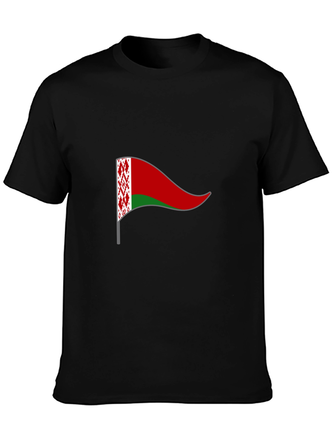Belarus Flag T-Shirt - Black Cotton Tee